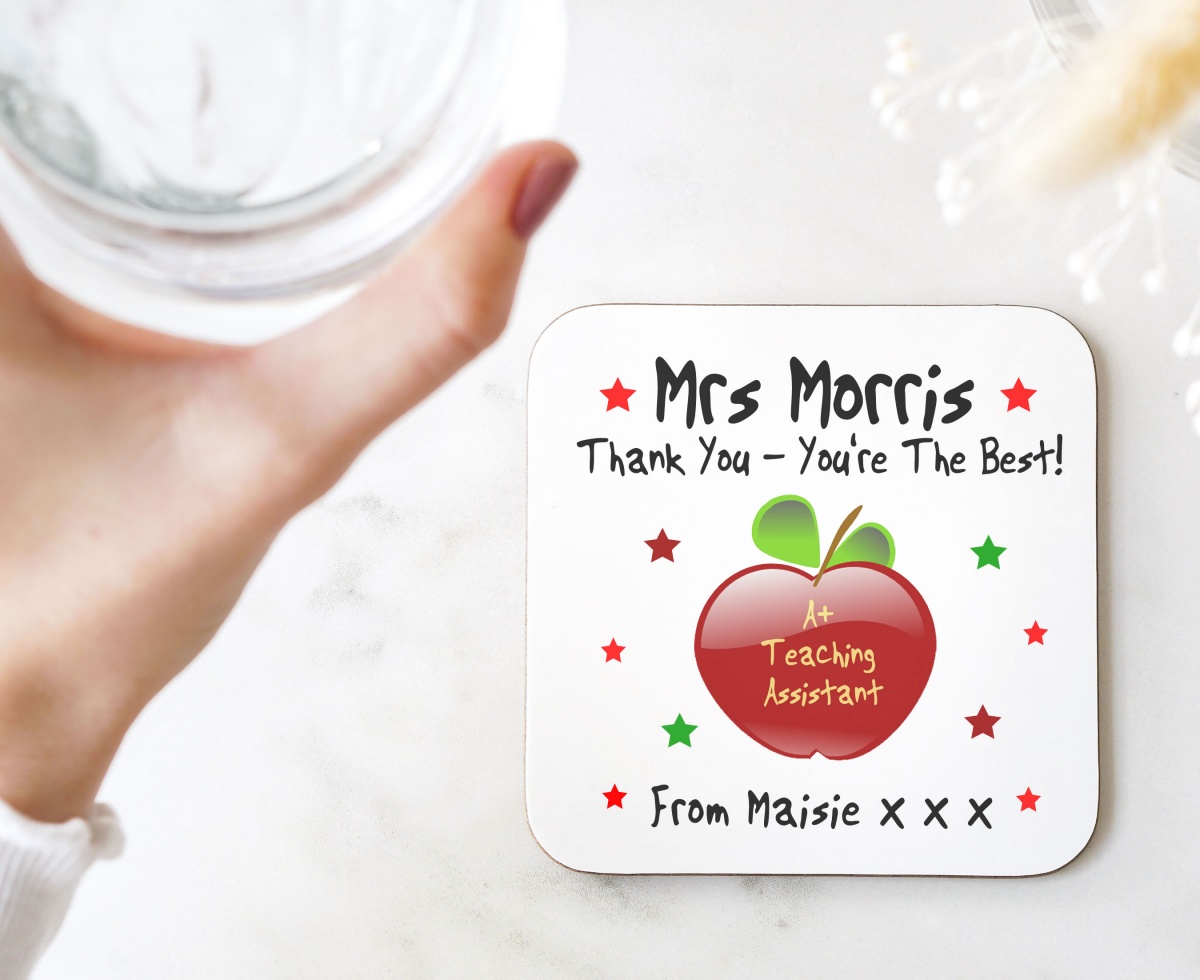 Thank You Teaching Assistant Personalised Gift Coaster